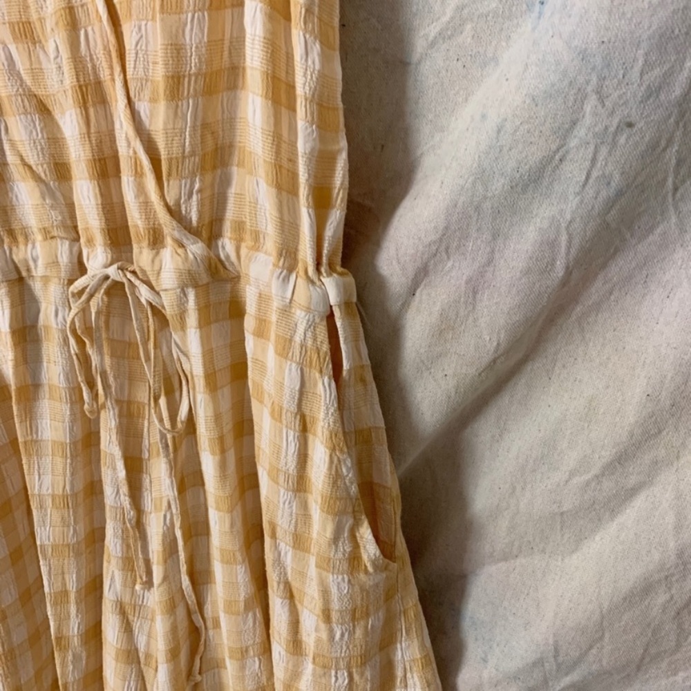 Priced to Sell - Christy Dawn Yellow and White Plaid Jumpsuit - Picture 9 of 12